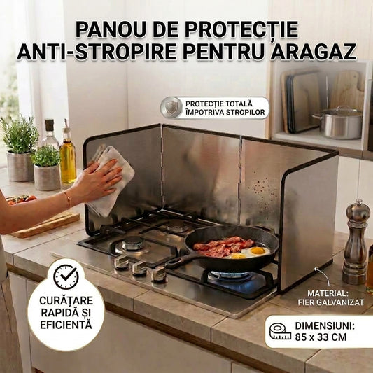 Panou Protecție Anti-Stropire, Pliabil, Fier Galvanizat, 85 x 33 cm