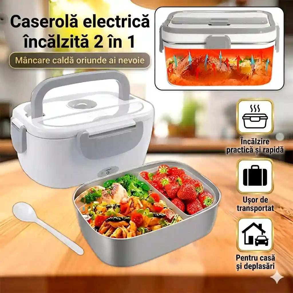 Caserolă electrică Boxio™ încălzită 2 în 1
