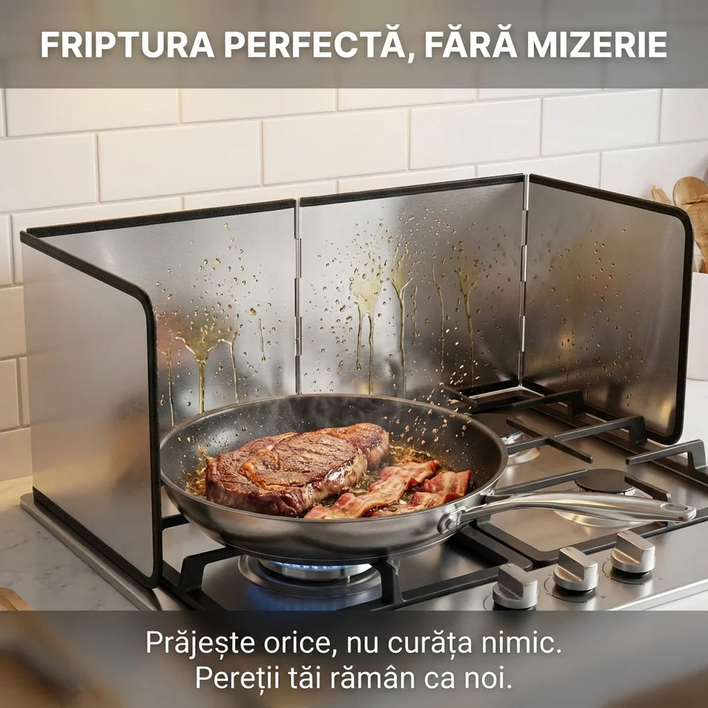 Panou Protecție Anti-Stropire, Pliabil, Fier Galvanizat, 85 x 33 cm