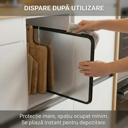 Panou Protecție Anti-Stropire, Pliabil, Fier Galvanizat, 85 x 33 cm