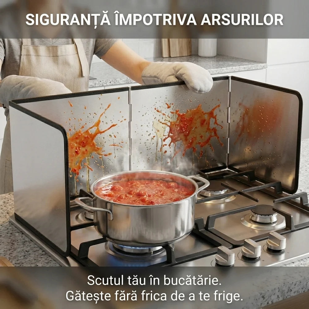 Panou Protecție Anti-Stropire, Pliabil, Fier Galvanizat, 85 x 33 cm